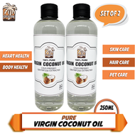 (Set of 2 250ml) Martina's Virgin Coconut Oil Organic Made from 100% vco Virgin Coconut Oil for Skin