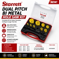 [ STARRETT ] (KDP2000PE) Dual Pitch Bi Metal Hole Saw Kit | 16-68mm | 13pcs Set