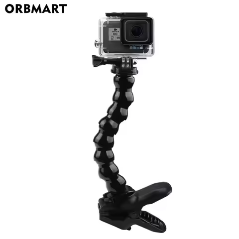 Jaws Flex Clamp Arm Mount Adjustable Gooseneck Holder for GoPro 11 10 9 SJcam Yi DJI Action Camera T