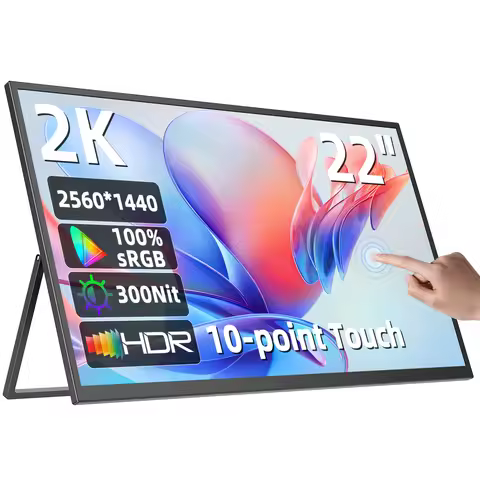 UPERFECT 22"2K Touch Portable Monitor IPS Screen Gaming Display Type-C HDMI With Holder Stand For Ph