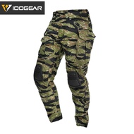 IDOGEAR Tactical G3 Pants With Knee Pads BDU Pants Men leisure overalls Sports Hiking Trousers 3201