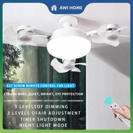 【AWI HOME】Drone fan and LED light remote control 2-in-1 suspended fan Universal dimming drone fan fo