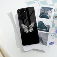 HP Latest Realme C33 Glass Softcase [MC2] Mirror Softcase - Realme C33 Glass Softcase - Glass Softca