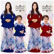 Baju kurung Ibu dan anak sedondon raya Minaz Peplum [1Y TO 12Y]