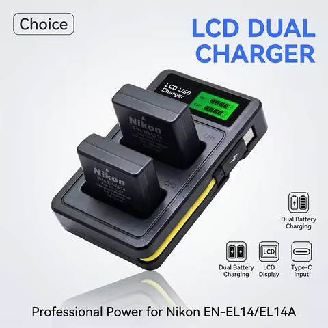 EN-EL14 EL14a USB Charger for Nikon Battery Camera Coolpix P7800 P7700 P7100 P7000 D5500 D5300 D5200