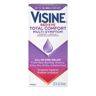 Visine Red Eye Total Comfort Multi-Symptom Eye Drops Redness Reliever 0.5 fl.oz / 15ml