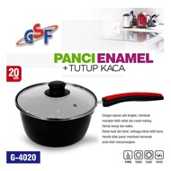 (G-4020) Enamel Pot/Enamel Pot+Glass Lid/Sauce Pan/Multipurpose Pot/GSF G-4020 Enamel Pan/G4020