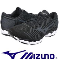 Mizuno J1GC-182509(WAVEKNIT S1) 黑X白 飛織鞋面慢跑鞋，有13號【特價出清】705M