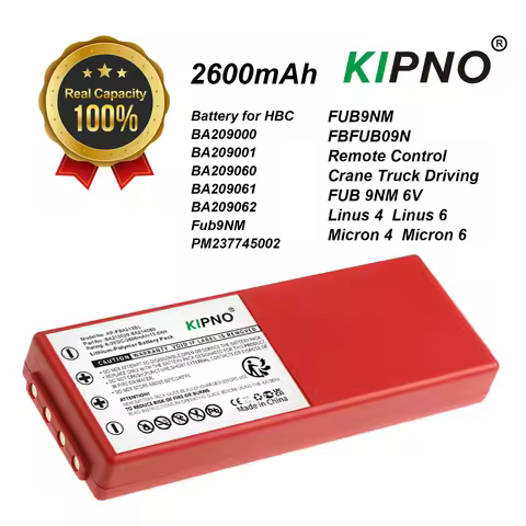 Crane Remote Control Battery Compatible with HBC Radiomatic Spectrum 2 3 BA14061 FUB10AA XL FUB78AA 