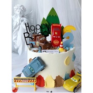 Racing Story Cake Decoration Ornaments Car Story Excavator Children's Day Boy Car