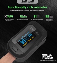 Favogue ชีพจรนิ้วมือ Omron Oximeter Finger Clip มอนิเตอร์วัดจุดอิ่มตัวของอ๊อกซิเจน PI Respiratory Rate เครื่องวัดอัตราการเต้นของหัวใจ (สีดำ/สีขาว)