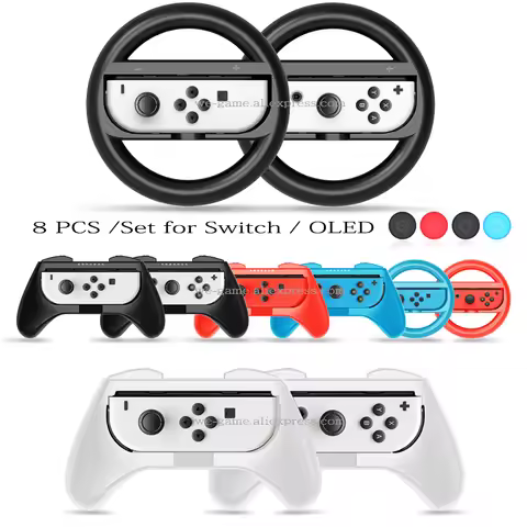 NintendoSwitch Accessories Racing Steering Wheel Nintend Switch Handle Grips Nitendo Joycon Cap for 