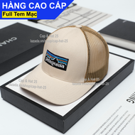 [A4]Mũ Lưỡi Trai Nón Kết Patagonia Thêu Phối Lưới Thoáng Mát Vải Kaki Cotton Màu Kem Nâu Form Đứng T