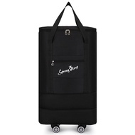Travel Bag Super Large Capacity Double-Layer Extension School Moving Duffel Bag Folding 4-Wheel Set 