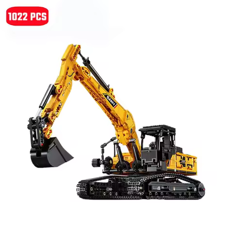 SEMBO BLOCK 1022pcs Excavator Models Building Blocks MOC City Construction Engineering Vehicle Brick