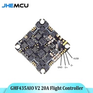JHEMCU GHF435AIO V2 Flight Control Crossover 2-4S 20A Baro ELRS 2.4G 25x25mm for RC FPV Drone