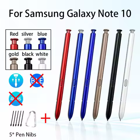 S Pen Replacement Stylus For Samsung Galaxy Note 10, Touch Screen Pen W/5Pcs Free Nibs, Multi Color 