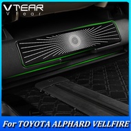 Vtear for Toyota Alphard Vellfire 2023 2024 2025 Car Seat Under Horn Cover Anti Blocking Cover for Air Outlet (Black, Silver) Automotive Interior Modification Accessories