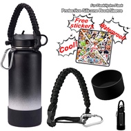Aquaflask Accessories 14oz/18oz/22oz 1 Set Aqua Flask Silicone Boot with Paracord Rope Original Set Aquaflask Rubber Cover for Aqua Flask Water Bottle, Durable Aquaflask Paracord Handle with Safety Ring Super Protective Silicon Boot for Aquaflask