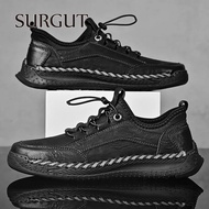SURGUT 2024 Mens Leather Casual Shoes Comfortable Breathable Business Shoe Driving Shoes Men Loafers