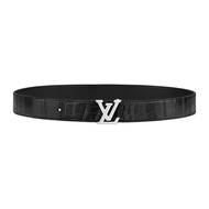 LV Men's Belt HERITAGE 35MM Black Casual Crocodile Leather Double sided Belt