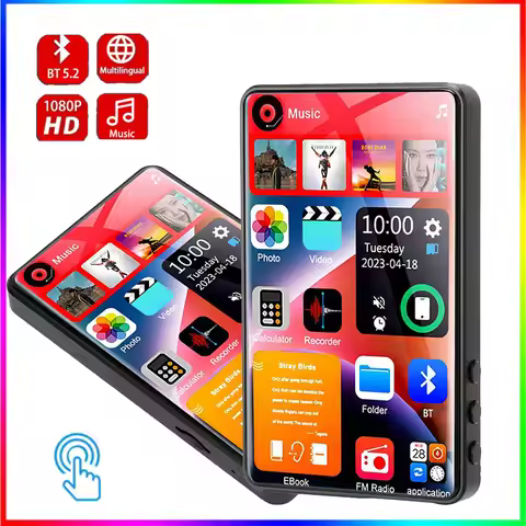 64GB 4'' X20-New UI 1080P Video MP3 Player Bluetooth5.2 MP4 Player Music Player HiFi Sound Full Touc