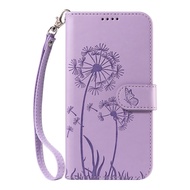 For Relame C71 C 71 C73 C 73 C75 C75X C 75 RealmeC71 4G 5G 2025 Luxury Flip Leather Dandelion Flower