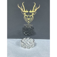 Men's and Women's Rings, Cuban Alloy Rings with Cz Stone 7a, V-shaped Hooked Design, Trendy and Luxu