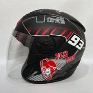 BXP Vixion Ant Helmet (Grey) Matte Black - SNI Adult Helmet