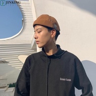 JINKING Men Women Skullcap, Cotton Dome Brimless Hat Unisex, Vintage Solid Color Docker Cap Bonnet M