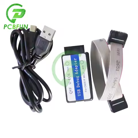 C8051F Emulator Downloader Programmer JTAG/C2 U-EC6/U-EC5/EC3 USB Debug Adapter 3.3V-5V C8051F00 C80