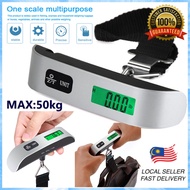 【iTravel】50KG/10g Portable Digital Luggage Scale Travel LCD Electronic Hanging Weight Scale Hanging 