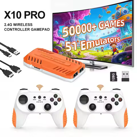 2026 New X10 PRO GameStick 128G 4K Video Game Console 3D Games Built-In 50K Games 40+ Emulators Retr