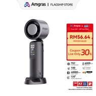 Amgras MetaHeld Fan Max portable handheld fan cooling ultra-high speed turbo fan 100-speed adjustmen