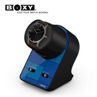 BOXY Nightstand 單錶位手錶自動上鍊盒 - EXT款拼貼藍色 | 搖錶器 | 專用BLDC無刷馬達 | 4種轉速設定 | 台灣製造 - 香港代理一年保用