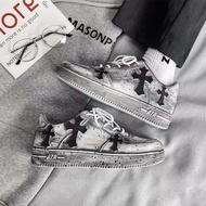 Niche Design Distressed Dirty Shoes Men's Shoes Hong Kong Style Trendy White Shoes Men's All-Match S
