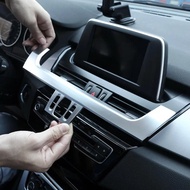 ABS Silver For BMW 2 Series Gran Tourer F45 F46 218i 2014-2018 Car Navigation Display Panel Trim Cov