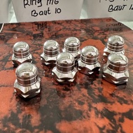 M6 Cap Nut 10 nut/ 10 bolt stainless SS 304 A2-70 custom price grain