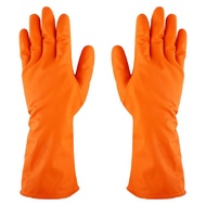 ASGUARD ถุงมือยาง สีส้ม S M L (แพ็ค 1 โหล)
