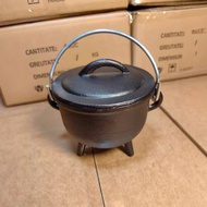 Three-legged Cast Iron Pot Small Ding Burning Pot Cast Iron Incense Burner Cast Iron Ornaments Small