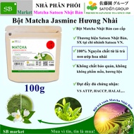 Jasmine Matcha Powder 100g | JASMINE Matcha Powder | Japanese Matcha Powder | Genuine Satoen Matcha 
