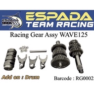 ESPADA WAVE125S WAVE125X WAVE125R S X R RACING GEAR BOX SET 5S 5 SPEED READY STOCK