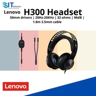 Lenovo Legion H300 Stereo Gaming Headset 50mm drivers | 20Hz-20KHz | 32 ohms | 96dB | 1.8m 3.5mm cab