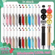 50Pc Plastic Beaded Pens Beadable Pens 4-In-1 Beaded Ballpoint Pens Making Graduation Supplies A