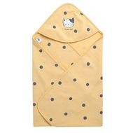 韓國製造GREENBEBE初生嬰兒包被抱被包巾（A款黃色貓貓）