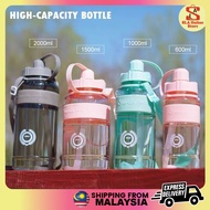 1L/2L 2000ml Water Bottle Large Capacity Bottles Sports Drinking Bottle Outdoor Portable Kettle