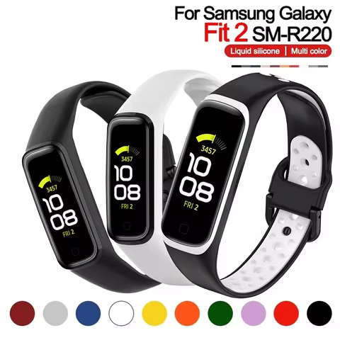 Wrist Strap for Samsung Galaxy Fit 2 SM-R220 Band SmartWatch Bracelet for Galaxy Fit2 Soft Silicone 