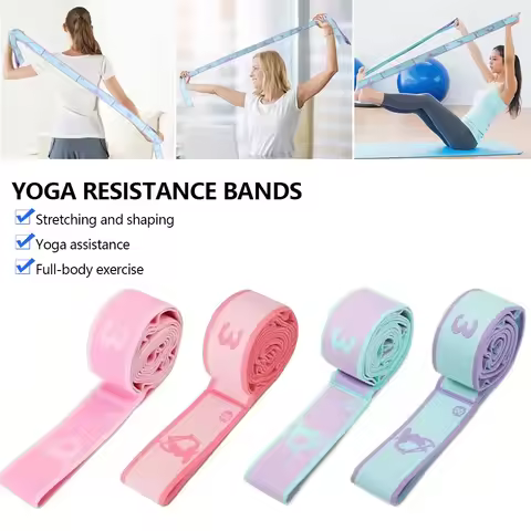 Yoga Resistance Bands Dance Training Gym Home Pilates Exercise Pull Strap Belt Fitness Sport 8 12 Se