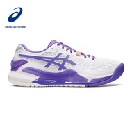 ASICS Women GEL-RESOLUTION 9 Tennis Shoes in White/Amethyst