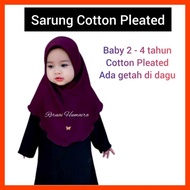 Tudung Budak | Tudung Baby Girl Cotton Pleated Dagu Bergetah